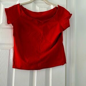 Cute red crop top